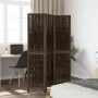 Dark brown paulownia wood 3-panel separator screen by , Room dividers - Ref: Foro24-358654, Price: 77,34 €, Discount: %
