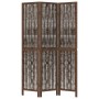 Dark brown paulownia wood 3-panel separator screen by , Room dividers - Ref: Foro24-358654, Price: 90,15 €, Discount: %