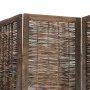 Dark brown paulownia wood 3-panel separator screen by , Room dividers - Ref: Foro24-358654, Price: 77,34 €, Discount: %