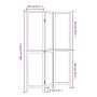 Dark brown paulownia wood 3-panel separator screen by , Room dividers - Ref: Foro24-358654, Price: 90,15 €, Discount: %