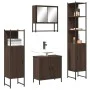 4-teiliges Badezimmermöbel-Set aus braunem Eichensperrholz von , Badezimmermöbel - Ref: Foro24-3214714, Preis: 243,71 €, Raba...