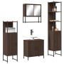 4-teiliges Badezimmermöbel-Set aus braunem Eichensperrholz von , Badezimmermöbel - Ref: Foro24-3214714, Preis: 247,65 €, Raba...