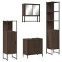 4-piece bathroom furniture set in brown oak plywood by , Bathroom furniture - Ref: Foro24-3214714, Price: 243,71 €, Discount: %