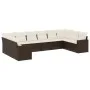 10-teilige Gartensofagarnitur und braune synthetische Rattankissen von , Gartensets - Ref: Foro24-3219463, Preis: 659,34 €, R...