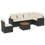 7-teiliges Garten-Essset und schwarze Kissen aus synthetischem Rattan von , Gartensets - Ref: Foro24-3256476, Preis: 418,91 €...
