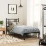 Bed frame with black metal headboard 75x190 cm by , Beds and slatted bases - Ref: Foro24-376314, Price: 66,16 €, Discount: %