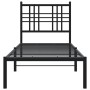 Estructura de cama con cabecero metal negro 75x190 cm de , Camas y somieres - Ref: Foro24-376314, Precio: 67,13 €, Descuento: %