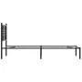 Bed frame with black metal headboard 75x190 cm by , Beds and slatted bases - Ref: Foro24-376314, Price: 66,16 €, Discount: %
