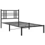 Bettgestell mit schwarzem Metallkopfteil 90x190 cm von , Betten und Lattenroste - Ref: Foro24-376316, Preis: 83,08 €, Rabatt: %