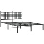 Estructura de cama con cabecero metal negro 120x190 cm de , Camas y somieres - Ref: Foro24-376321, Precio: 105,21 €, Descuent...