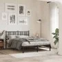 Estructura de cama con cabecero metal negro 120x190 cm de , Camas y somieres - Ref: Foro24-376321, Precio: 103,37 €, Descuent...
