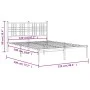 Bettgestell mit schwarzem Metallkopfteil 120x190 cm von , Betten und Lattenroste - Ref: Foro24-376321, Preis: 103,37 €, Rabat...