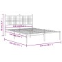 Estructura de cama con cabecero metal negro 120x190 cm de , Camas y somieres - Ref: Foro24-376321, Precio: 105,21 €, Descuent...