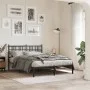 Bed frame with black metal headboard 135x190 cm by , Beds and slatted bases - Ref: Foro24-376323, Price: 85,37 €, Discount: %