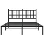Bed frame with black metal headboard 135x190 cm by , Beds and slatted bases - Ref: Foro24-376323, Price: 86,47 €, Discount: %