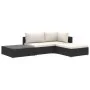 4-piece garden furniture set with black synthetic rattan cushions by vidaXL, Garden sets - Ref: Foro24-46778, Price: 353,60 €...
