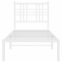 Metallbettgestell mit weißem Kopfteil 75x190 cm von , Betten und Lattenroste - Ref: Foro24-376363, Preis: 71,84 €, Rabatt: %