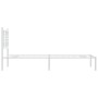 Metallbettgestell mit weißem Kopfteil 75x190 cm von , Betten und Lattenroste - Ref: Foro24-376363, Preis: 71,84 €, Rabatt: %