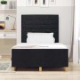 Estructura de cama con cabecera Negro 120 x 200 cm tela