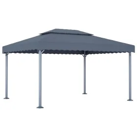 Cenador gris antracita aluminio 400x300 cm de vidaXL, Carpas y cenadores - Ref: Foro24-48063, Precio: 387,70 €, Descuento: %