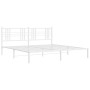 Bettgestell aus weißem Metall mit Kopfteil 200x200 cm von , Betten und Lattenroste - Ref: Foro24-376380, Preis: 125,73 €, Rab...