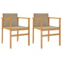 Gartenstühle mit Kissen 2 Stück beiges PE-Rattan und Akazienholz von , Gartenstühle - Ref: Foro24-368713, Preis: 117,18 €, Ra...