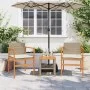 Garden chairs with cushion 2 pcs beige PE rattan and acacia wood by , Garden chairs - Ref: Foro24-368713, Price: 128,14 €, Di...