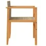 Garden chairs with cushion 2 pcs beige PE rattan and acacia wood by , Garden chairs - Ref: Foro24-368713, Price: 128,14 €, Di...
