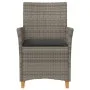Garden chairs and cushions 2 pcs gray PE rattan and solid wood by , Garden chairs - Ref: Foro24-368718, Price: 201,22 €, Disc...