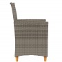 Garden chairs and cushions 2 pcs gray PE rattan and solid wood by , Garden chairs - Ref: Foro24-368718, Price: 153,80 €, Disc...