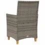 Garden chairs and cushions 2 pcs gray PE rattan and solid wood by , Garden chairs - Ref: Foro24-368718, Price: 201,22 €, Disc...