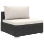4-piece garden furniture set with black synthetic rattan cushions by vidaXL, Garden sets - Ref: Foro24-46778, Price: 353,60 €...