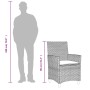Garden chairs and cushions 2 pcs gray PE rattan and solid wood by , Garden chairs - Ref: Foro24-368718, Price: 153,80 €, Disc...