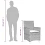 Garden chairs and cushions 2 pcs gray PE rattan and solid wood by , Garden chairs - Ref: Foro24-368718, Price: 201,22 €, Disc...