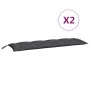 Garden bench cushions 2 pcs anthracite 150x50x7 cm by , Cushions for chairs and sofas - Ref: Foro24-361697, Price: 47,67 €, D...