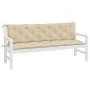 Garden bench cushions 2 pcs beige Oxford fabric 180x50x7 cm by , Cushions for chairs and sofas - Ref: Foro24-361719, Price: 5...