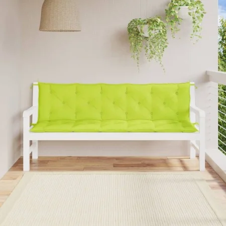 Garden bench cushions 2 pcs bright green 180x50x7 cm by , Cushions for chairs and sofas - Ref: Foro24-361727, Price: 52,37 €,...