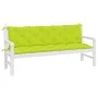 Garden bench cushions 2 pcs bright green 180x50x7 cm by , Cushions for chairs and sofas - Ref: Foro24-361727, Price: 52,37 €,...