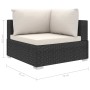 4-piece garden furniture set with black synthetic rattan cushions by vidaXL, Garden sets - Ref: Foro24-46778, Price: 357,39 €...