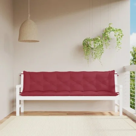 Garden bench cushions 2 pcs red red 200x50x7 cm by , Cushions for chairs and sofas - Ref: Foro24-361744, Price: 59,64 €, Disc...