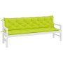 Cojines de banco de jardín 2 uds verde brillante 200x50x7 cm de , Cojines para sillas y sofás - Ref: Foro24-361746, Precio: 6...