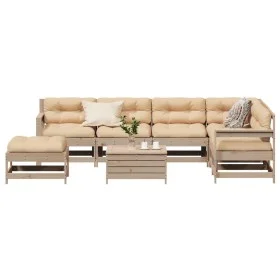 Garden furniture 8 pieces and cushions solid pine wood by , Garden sets - Ref: Foro24-3250592, Price: 741,77 €, Discount: %