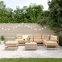 Muebles de jardín 8 pzas y cojines madera maciza pino de , Conjuntos de jardín - Ref: Foro24-3250592, Precio: 741,46 €, Descu...