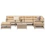 Muebles de jardín 8 pzas y cojines madera maciza pino de , Conjuntos de jardín - Ref: Foro24-3250584, Precio: 762,24 €, Descu...