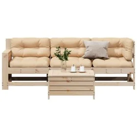 4-teiliges Gartenmöbel-Set mit Kissen aus massivem Kiefernholz von , Gartensets - Ref: Foro24-3250772, Preis: 405,74 €, Rabat...