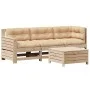 Juego de muebles de jardín 4 pzas y cojines madera maciza pino de , Conjuntos de jardín - Ref: Foro24-3250772, Precio: 405,70...