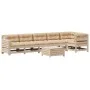 Garden furniture set 7 pieces and cushions solid pine wood by , Garden sets - Ref: Foro24-3250876, Price: 743,67 €, Discount: %
