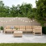 Garden furniture set 7 pieces and cushions solid pine wood by , Garden sets - Ref: Foro24-3250876, Price: 753,56 €, Discount: %