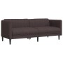 Sofá de 3 plazas tela marrón oscuro de , Sofás - Ref: Foro24-372616, Precio: 315,21 €, Descuento: %
