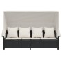 Liege mit Verdeck und schwarzen synthetischen Rattankissen von , Liegen - Ref: Foro24-368353, Preis: 228,30 €, Rabatt: %